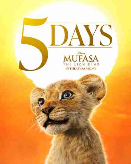 Mufasa The Lion King - 5 Days Countdown Poster (Kiara)