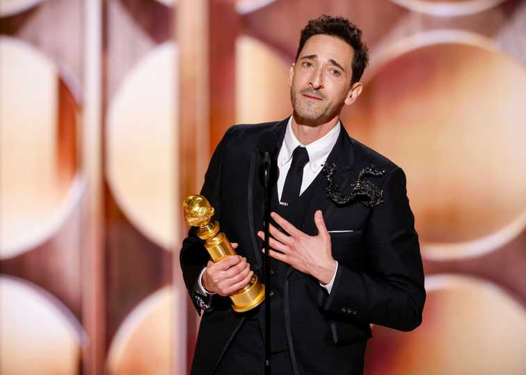 Adrien Brody Wins Golden Globe for The Brutalist