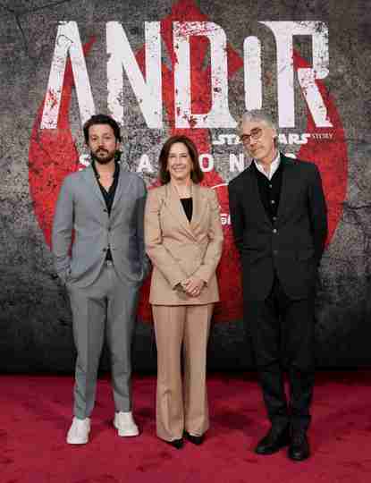 Andor - Diego Luna, Kathleen Kennedy, and Tony Gilroy at Season 2 Celebration Launch Event