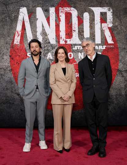 Andor - Diego Luna, Kathleen Kennedy, and Tony Gilroy at Season 2 Celebration Launch Event