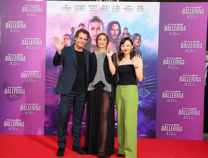 Ballerina - Ana de Armas, Len Wiseman and Rila Fukushima at Japan Premiere