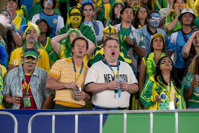 Balls Up - Mark Wahlberg and Paul Walter Hauser at the Stadium