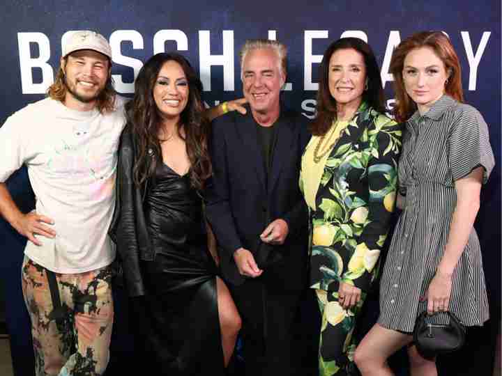 Bosch Legacy - Stephen A. Chang, Denise G. Sanchez, Titus Welliver, Mimi Rogers, Madison Lintz at Final Season LA Bosch Day Celebration
