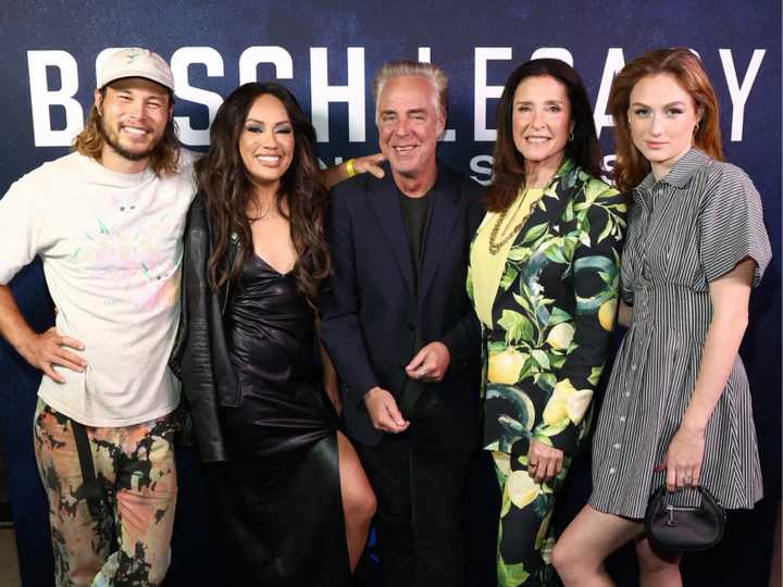 Bosch Legacy - Stephen A. Chang, Denise G. Sanchez, Titus Welliver, Mimi Rogers, Madison Lintz at Final Season LA Bosch Day Celebration