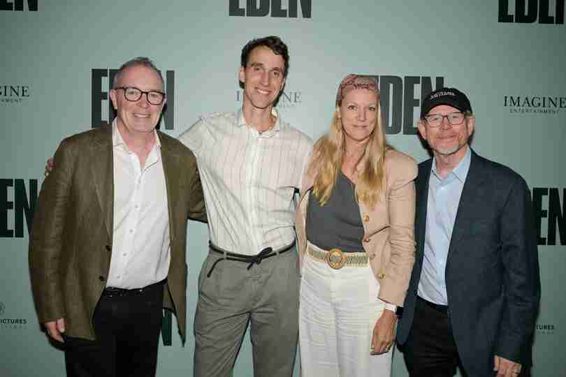 Eden - William Connor, Noah Pink, Karen Lunder, and Ron Howard at NYC Screening