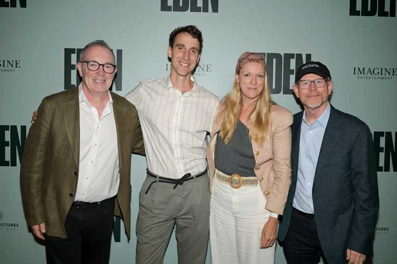 Eden - William Connor, Noah Pink, Karen Lunder, and Ron Howard at NYC Screening