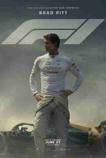 F1 - Official Movie Poster Featuring Brad Pitt