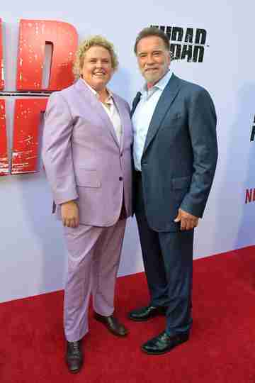 FUBAR Season 2 - Fortune Feimster and Arnold Schwarzenegger at the Los Angeles Premiere