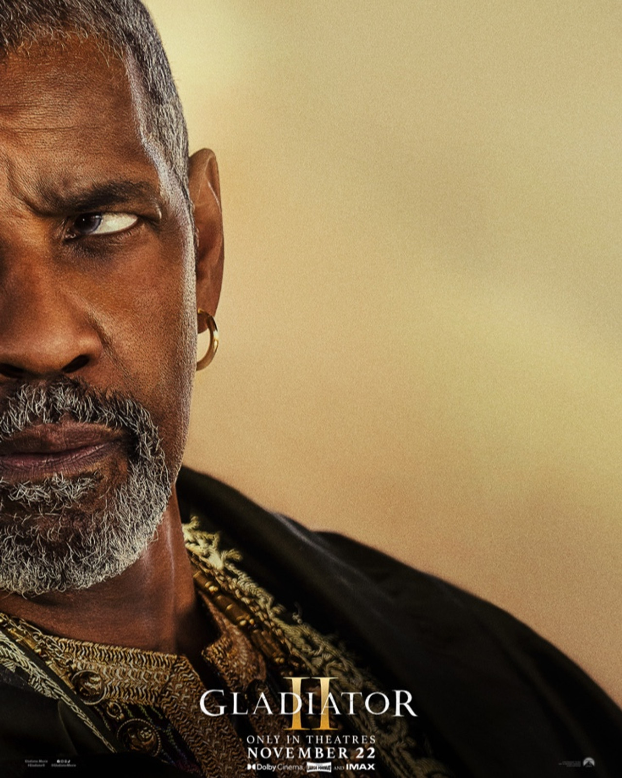 Gladiator II Poster of Denzel Washington as Macrinus