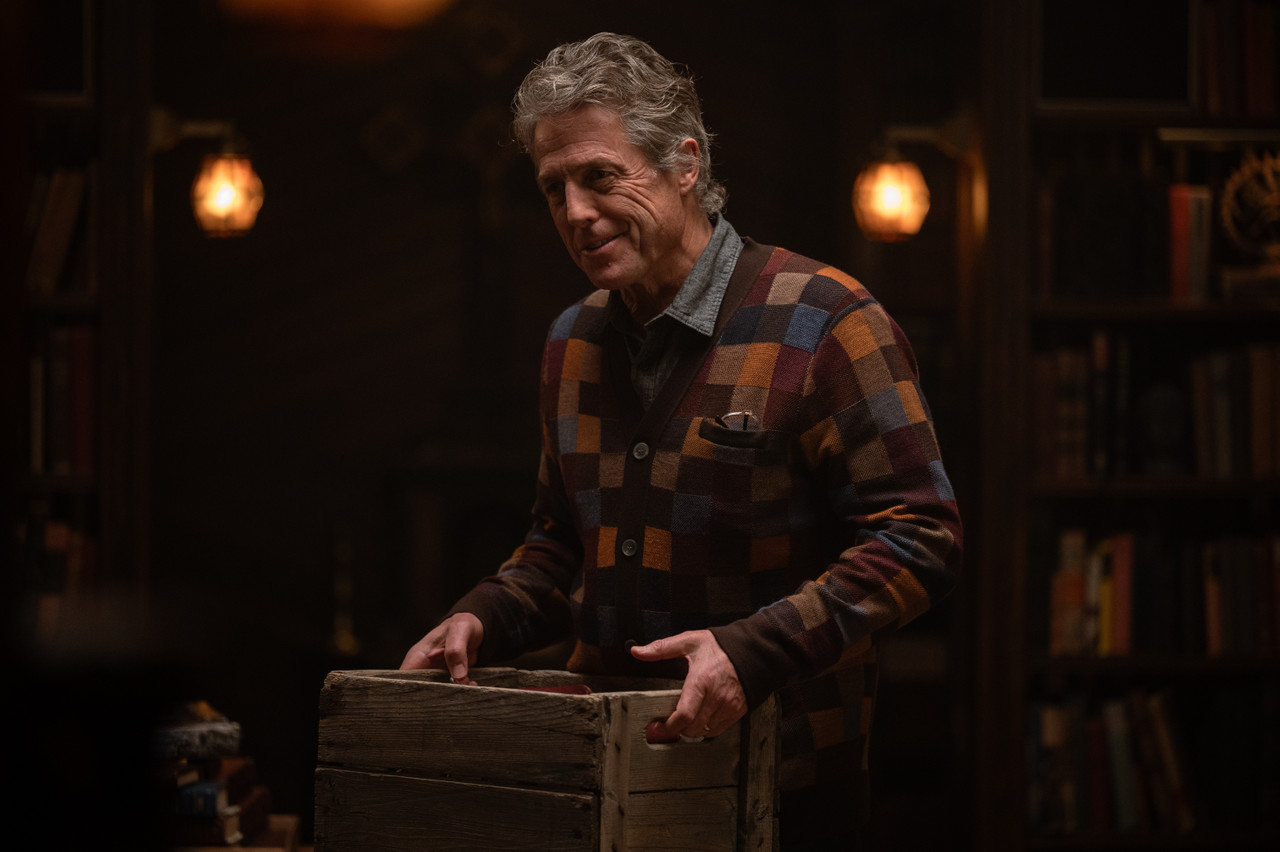 Heretic - Hugh Grant Holding a Wooden Box