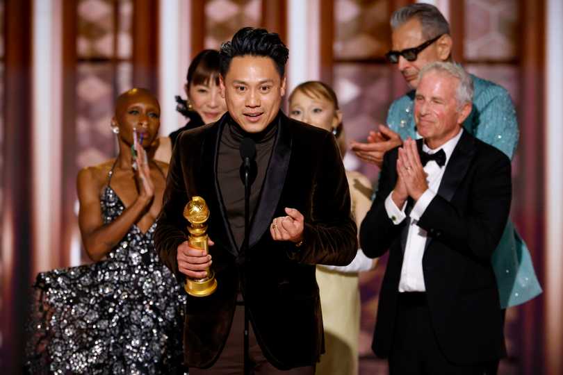Jon M. Chu Accepts Golden Globe for Wicked in Cinematic and Box Office Achievement