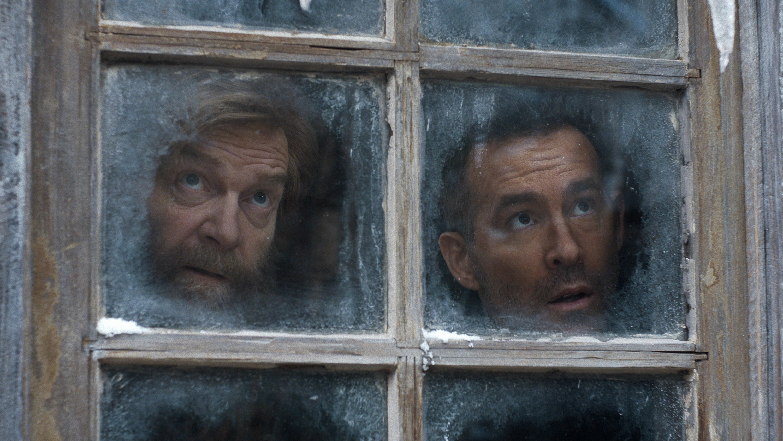 Mayday - Kenneth Branagh and Ryan Reynolds Behind the Frosted Glass