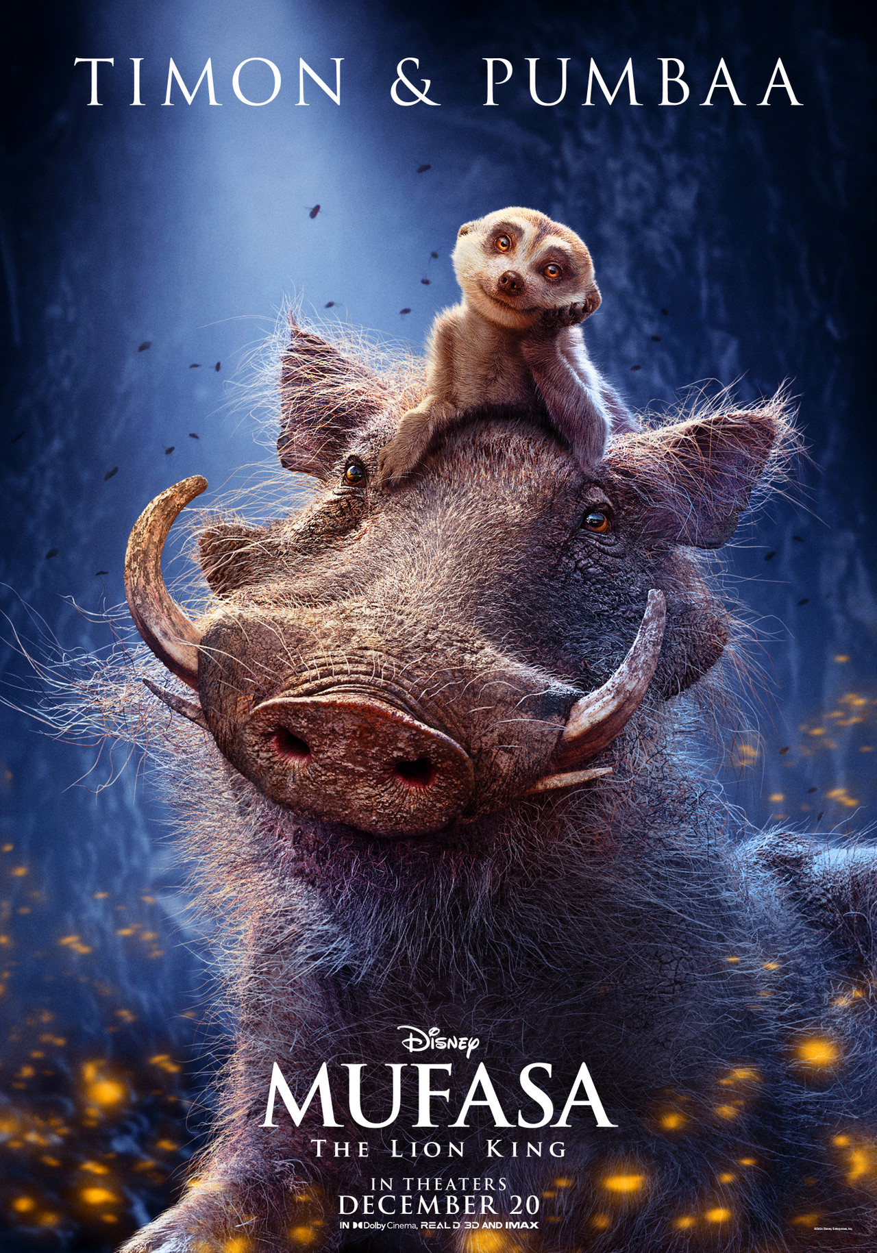 Mufasa: The Lion King - Timon and Pumbaa character poster