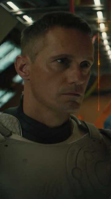 Murderbot Season 1 - Alexander Skarsgård Interacts with Holographic Command