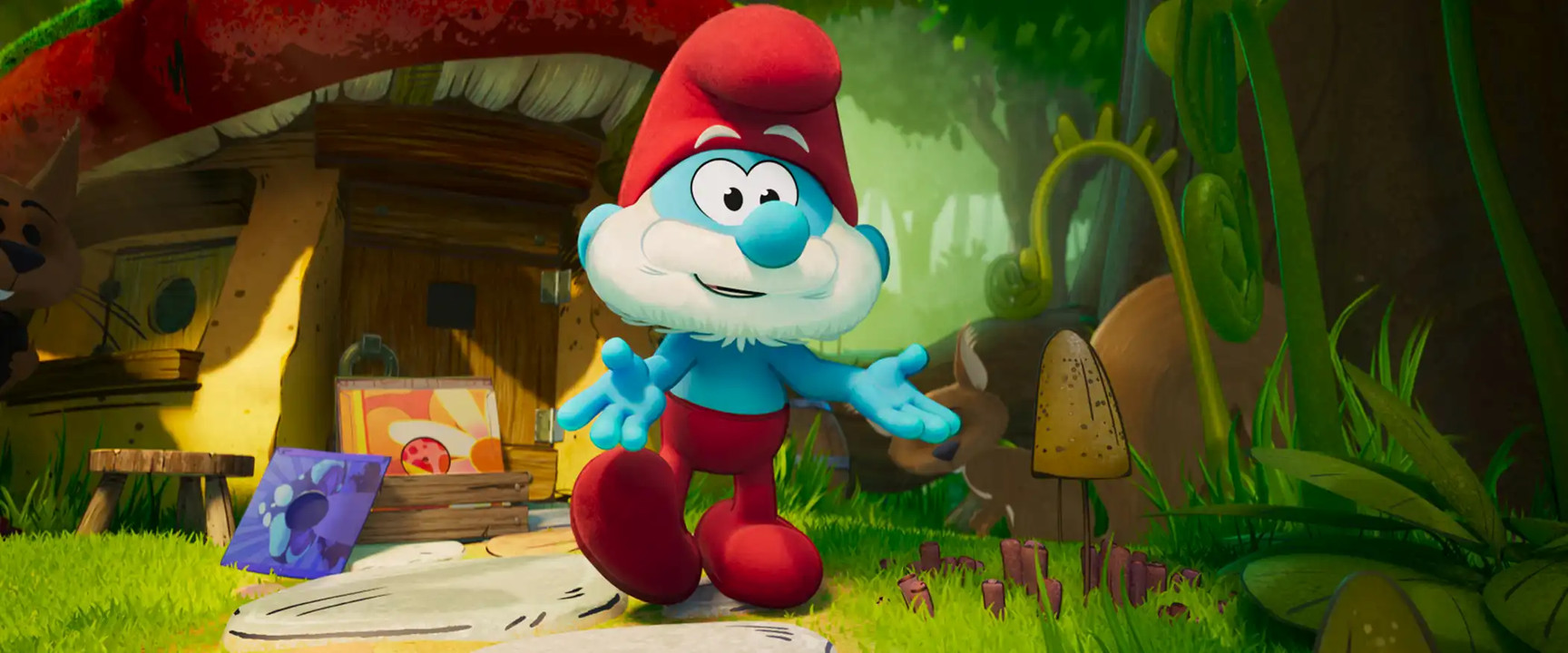 Smurfs - First Look at Papa Smurf in the Village