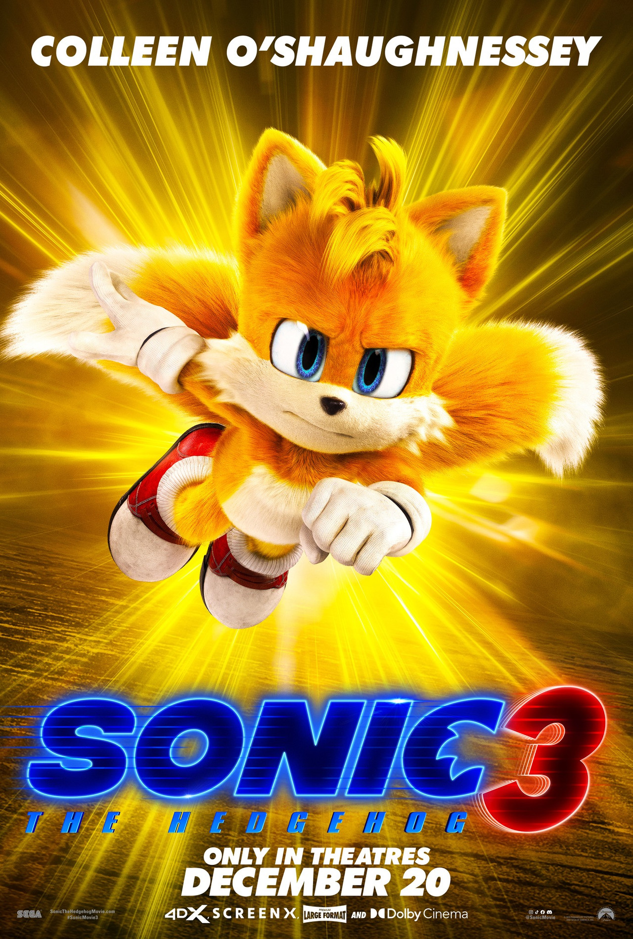 Sonic the Hedgehog 3 - Colleen O'Shaughnessey - Tails Character Poster