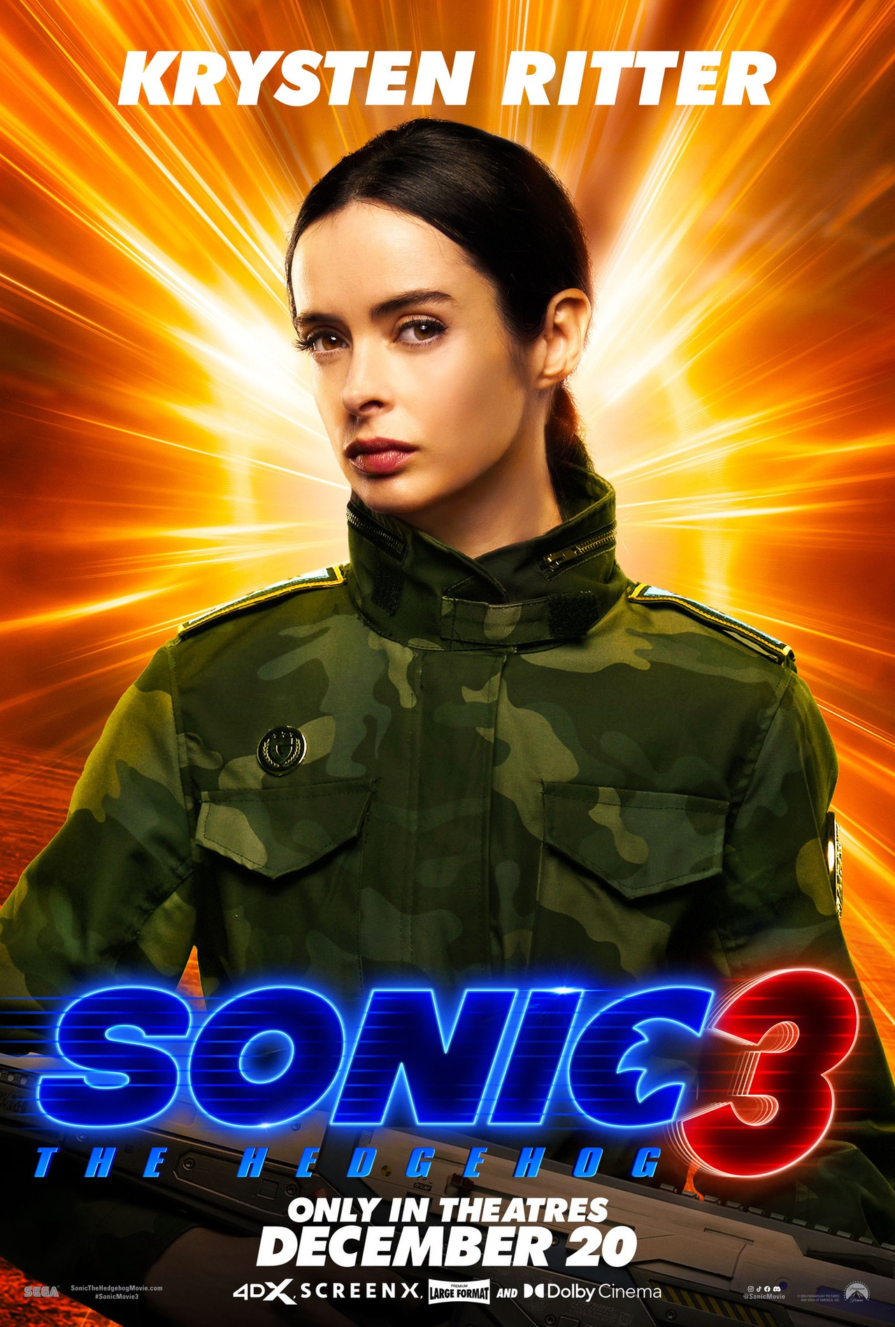 Sonic the Hedgehog 3 - Krysten Ritter - Director Rockwell Character Poster