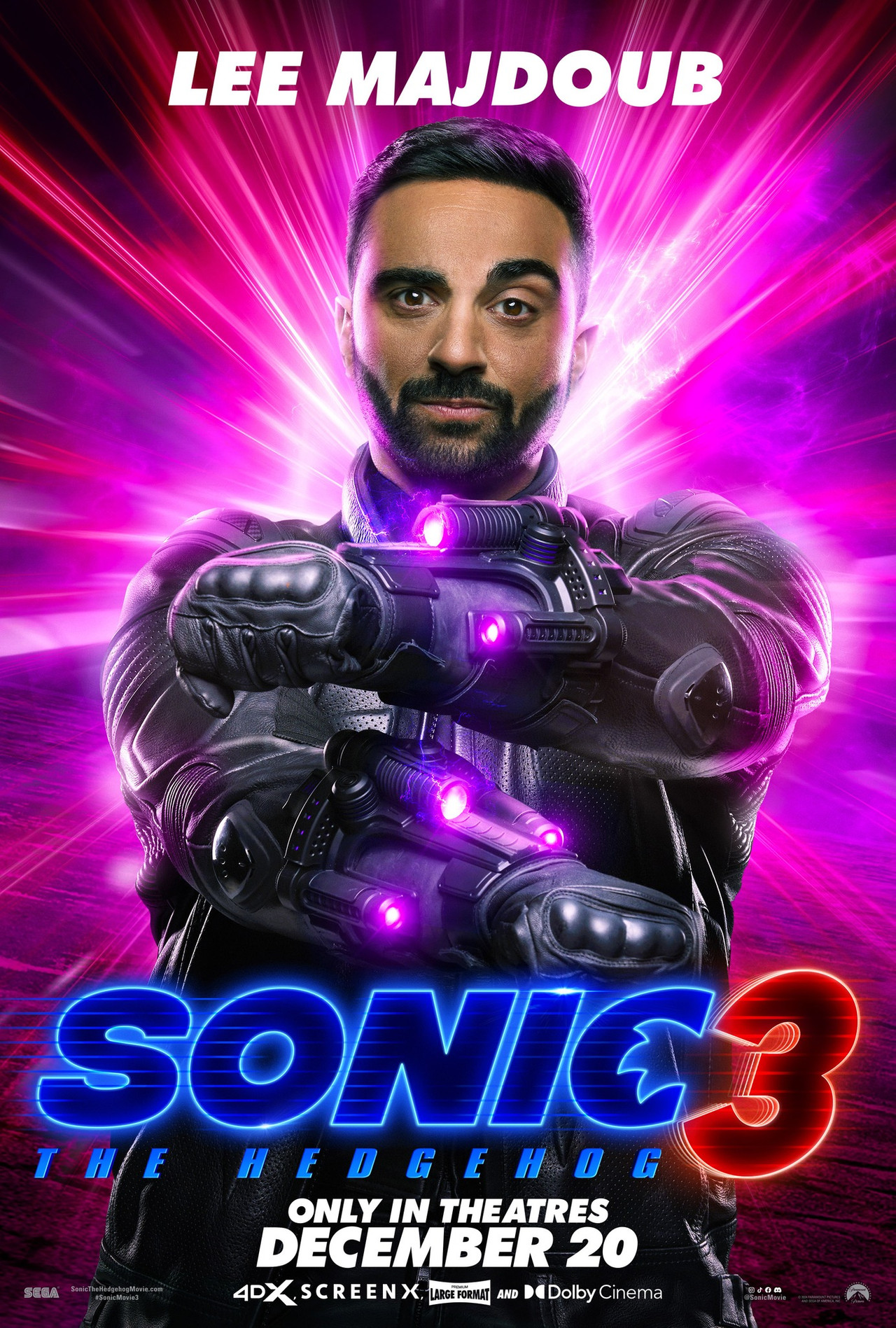 Sonic the Hedgehog 3 - Lee Majdoub - Agent Stone Character Poster