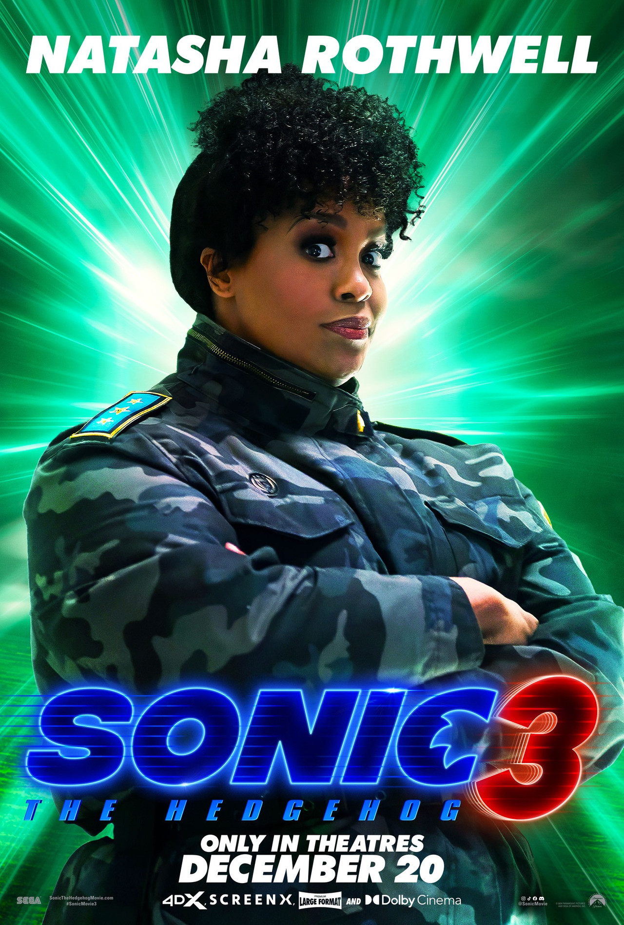 Sonic the Hedgehog 3 - Natasha Rothwell - Rachel Character Poster