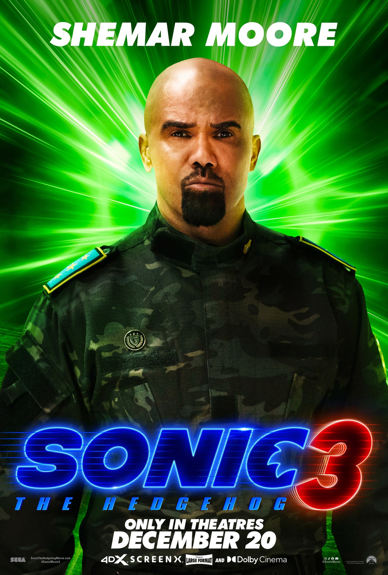 Sonic the Hedgehog 3 - Shemar Moore - Randall Character Poster