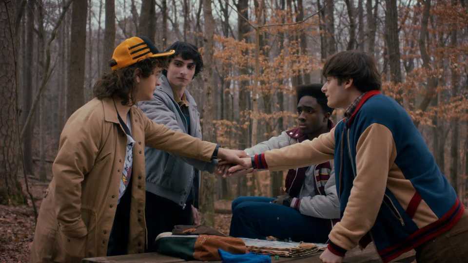 Stranger Things Season 5 - Gaten Matarazzo, Finn Wolfhard, Caleb McLaughlin and Noah Schnapp