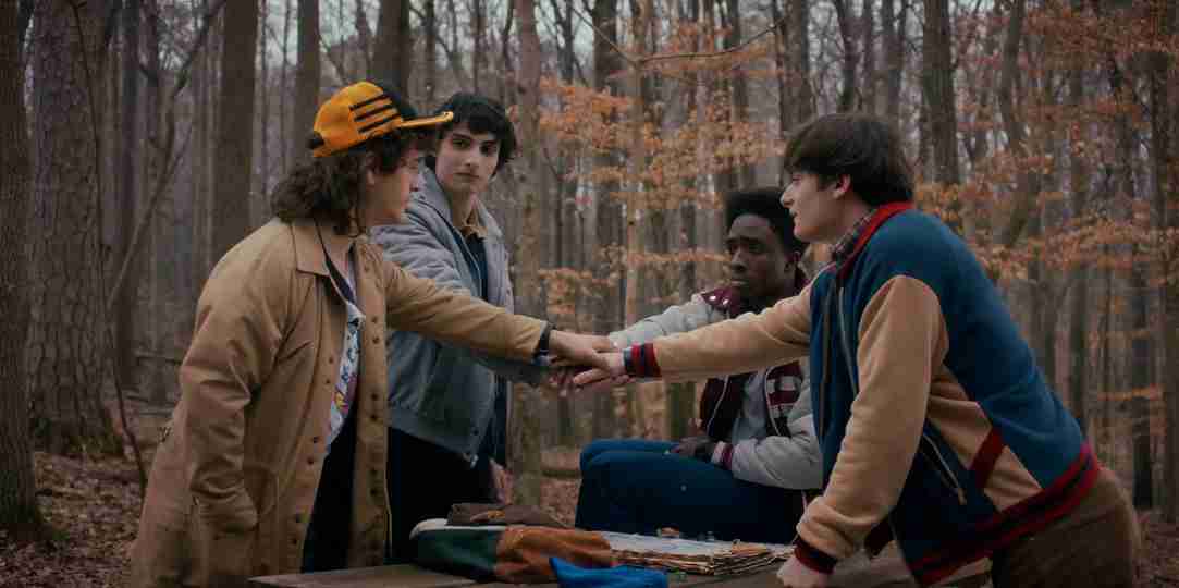 Stranger Things Season 5 - Gaten Matarazzo, Finn Wolfhard, Caleb McLaughlin, and Noah Schnapp