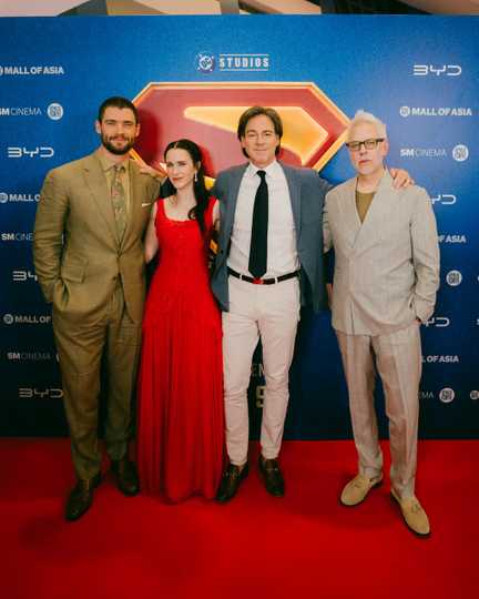 Superman - David Corenswet, Rachel Brosnahan, Peter Safran, and James Gunn at Manila Fan Event