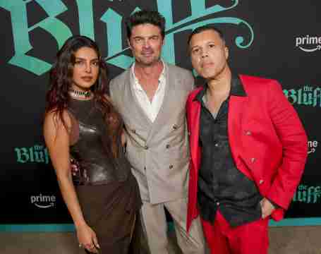 The Bluff - Priyanka Chopra Jonas, Karl Urban and Frank E. Flowers at the World Premiere