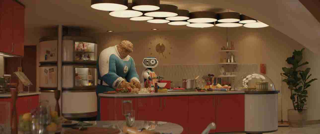 The Fantastic Four First Steps - Ebon Moss-Bachrach in the Kitchen