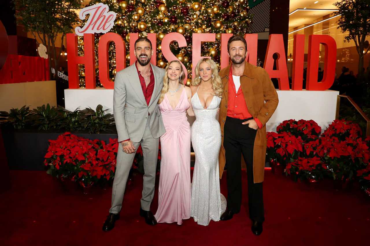 The Housemaid - Michele Morrone, Amanda Seyfried, Sydney Sweeney and Brandon Sklenar at the New York Premiere