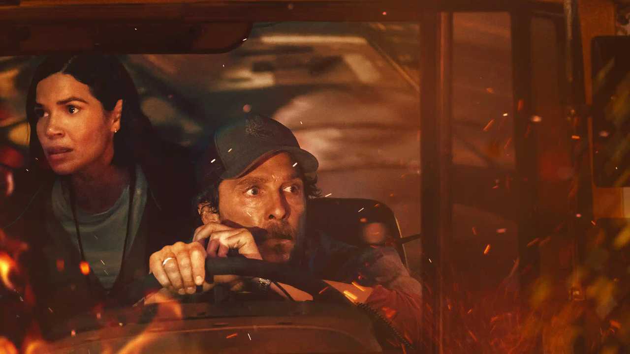 The Lost Bus - Matthew McConaughey and America Ferrera in the Bus