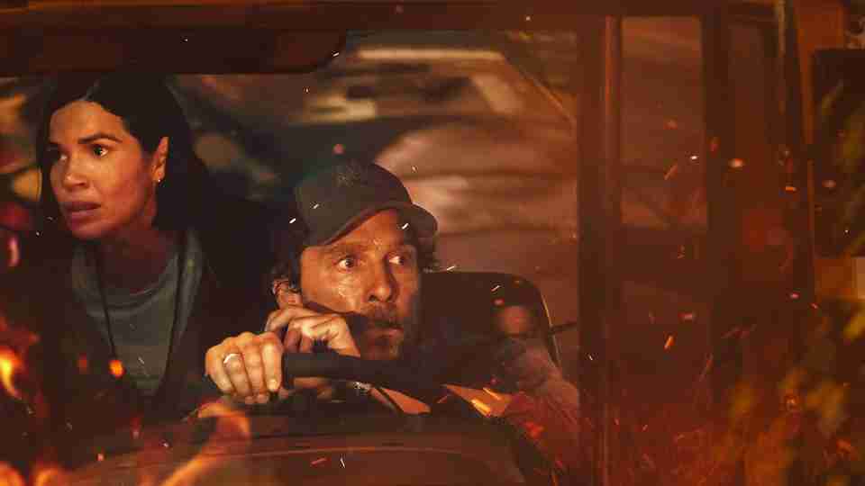 The Lost Bus - Matthew McConaughey and America Ferrera in the Bus