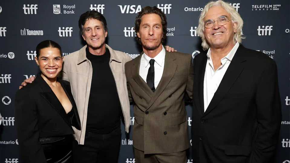The Lost Bus - America Ferrera, Jamie Erlicht, Matthew McConaughey and Paul Greengrass at the World Premiere TIFF 2025