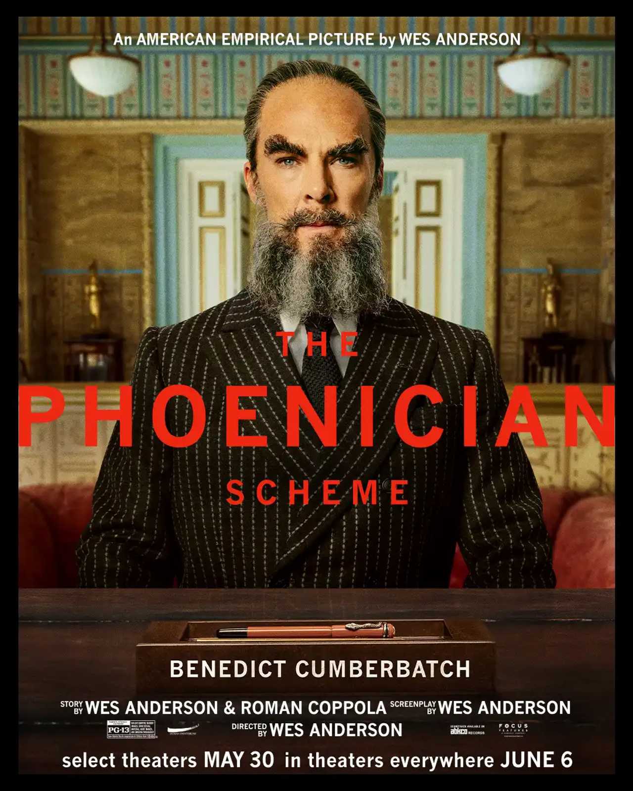 The Phoenician Scheme - Benedict Cumberbatch Character Poster 
