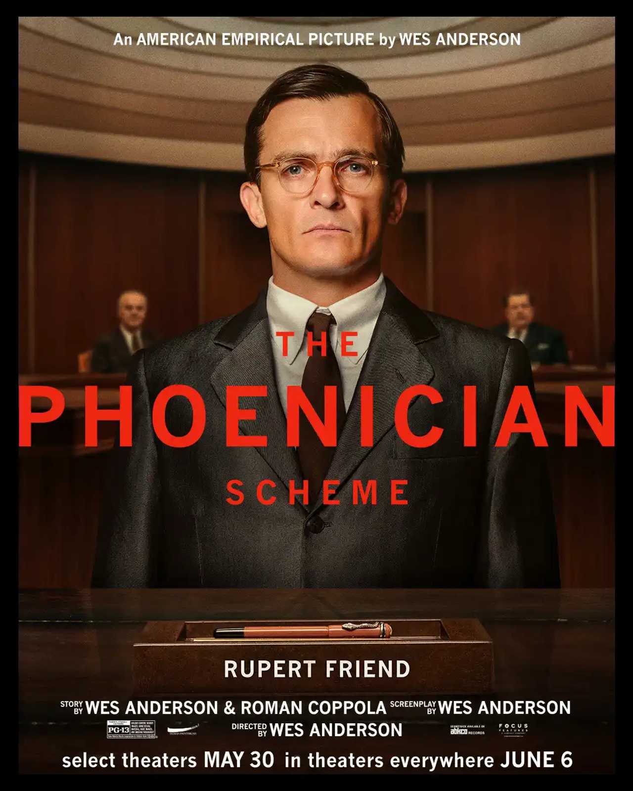 The Phoenician Scheme - Rupert Friend Character Poster