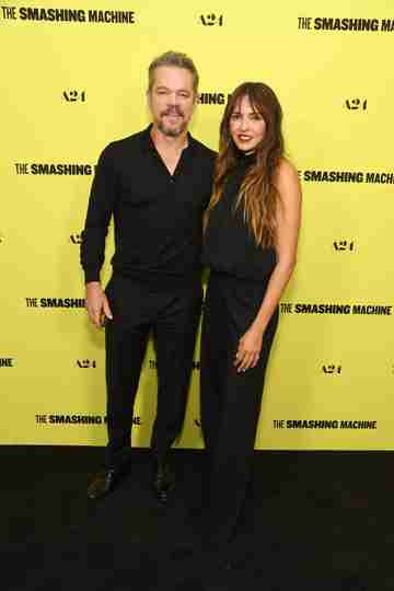 The Smashing Machine - Matt Damon and Luciana Damon at the NY Special Screening