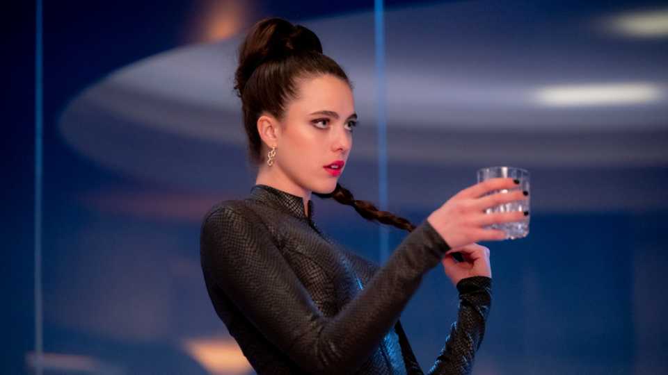 The Substance - Margaret Qualley Holding a Glass
