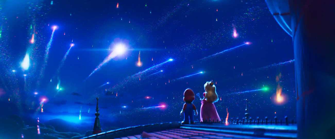The Super Mario Galaxy Movie - Mario and Peach Watch the Falling Stars