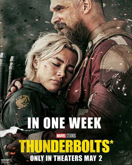 Thunderbolts* - Florence Pugh and David Harbour One Week Poster