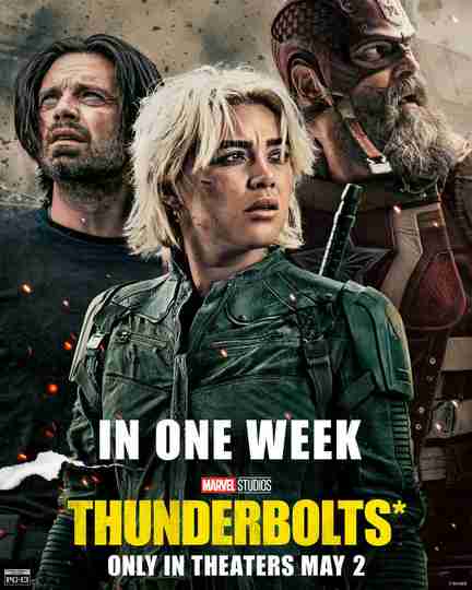 Thunderbolts* - Florence Pugh, Sebastian Stan, David Harbour One Week Poster