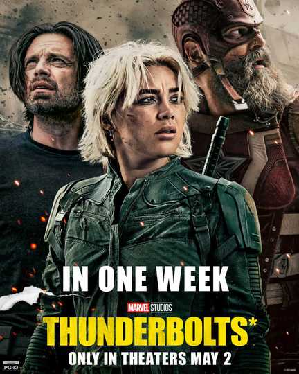 Thunderbolts* - Florence Pugh, Sebastian Stan, David Harbour One Week Poster	