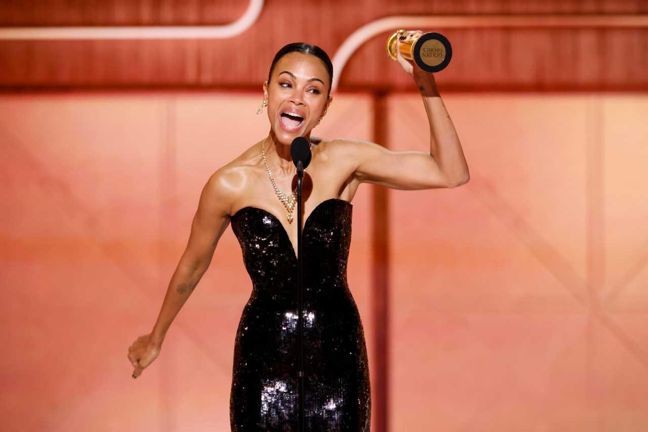 Zoe Saldaña Wins Golden Globe for Emilia Pérez
