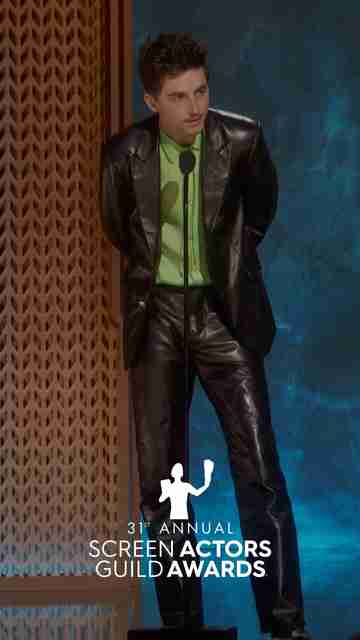 A Complete Unknown - Timothée Chalamet Wins SAG Award for Male Actor in a Leading Role