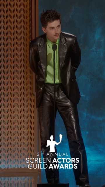 A Complete Unknown - Timothée Chalamet Wins SAG Award for Male Actor in a Leading Role