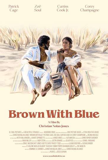 Brown With Blue Poster