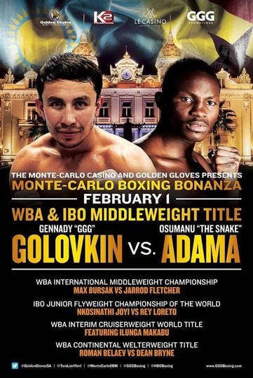 Gennady Golovkin vs Osumanu Adama Poster