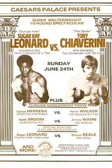 Sugar Ray Leonard vs. Tony Chiaverini Poster