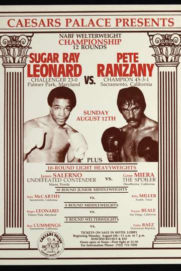 Sugar Ray Leonard vs. Pete Ranzany Poster