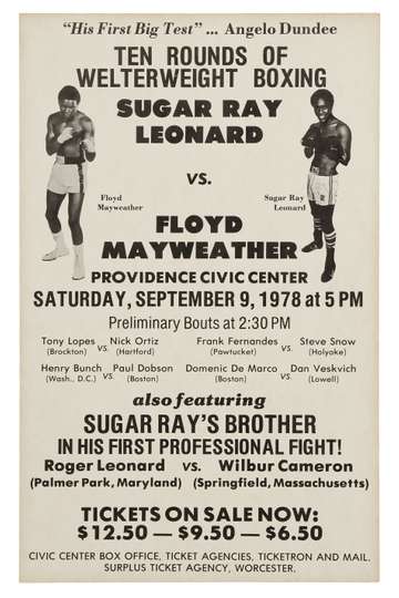 Sugar Ray Leonard vs Floyd Mayweather Sr Poster