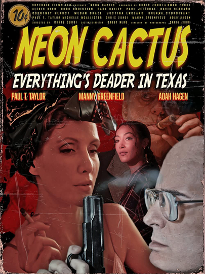 Neon Cactus Poster